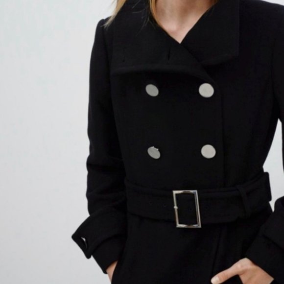 Bromley Wool Coat (Black) - Picture 2 of 3